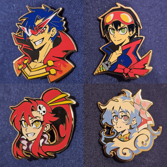 Gurren Lagann Enamel Pin Pack