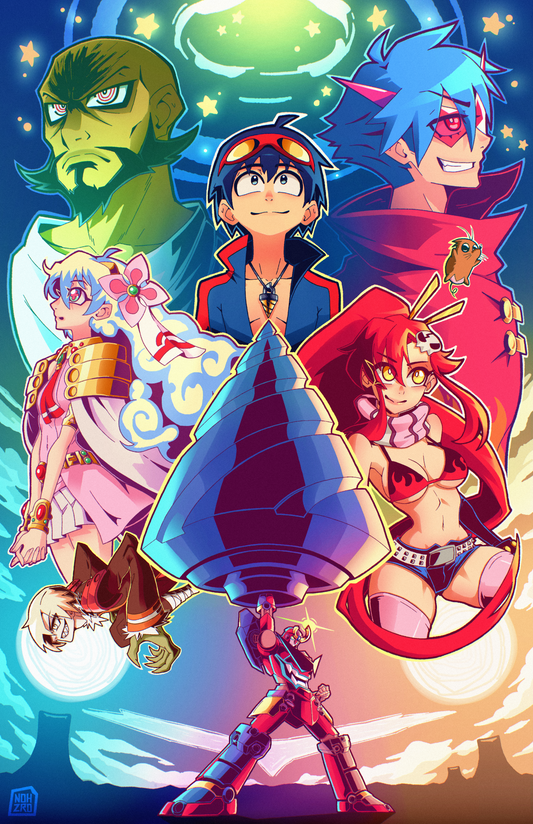 Bust Through the Heavens with Your Drill! (Gurren Lagann) | Art Print