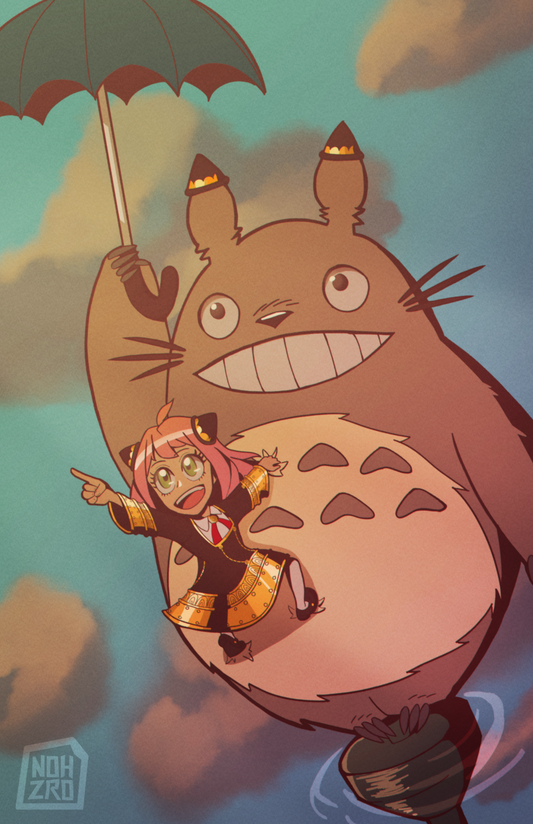 Anya and Totoro | Art Print